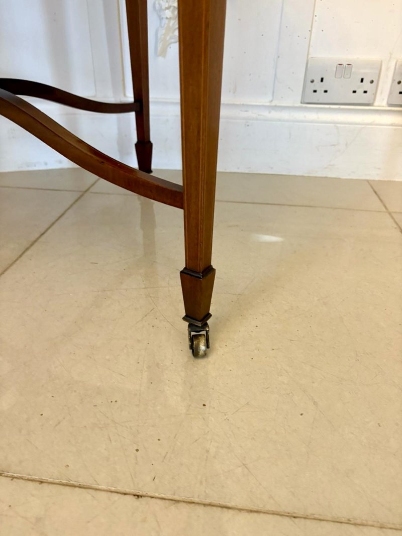 Antique Edwardian Satinwood-Inlaid Centre/Lamp Table